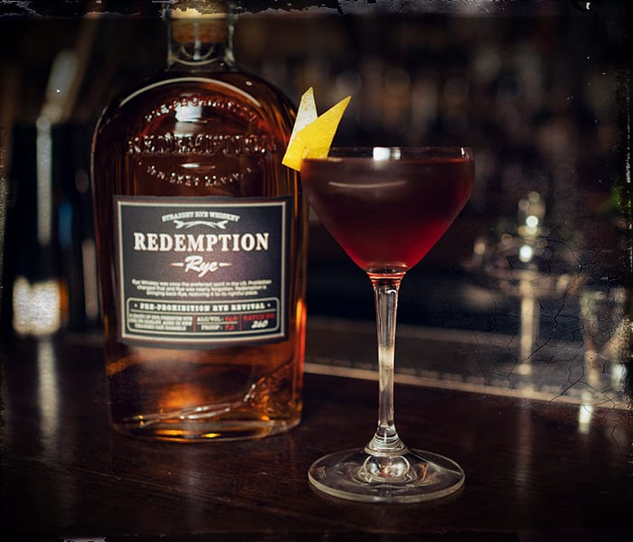 the waldorf cocktail being served